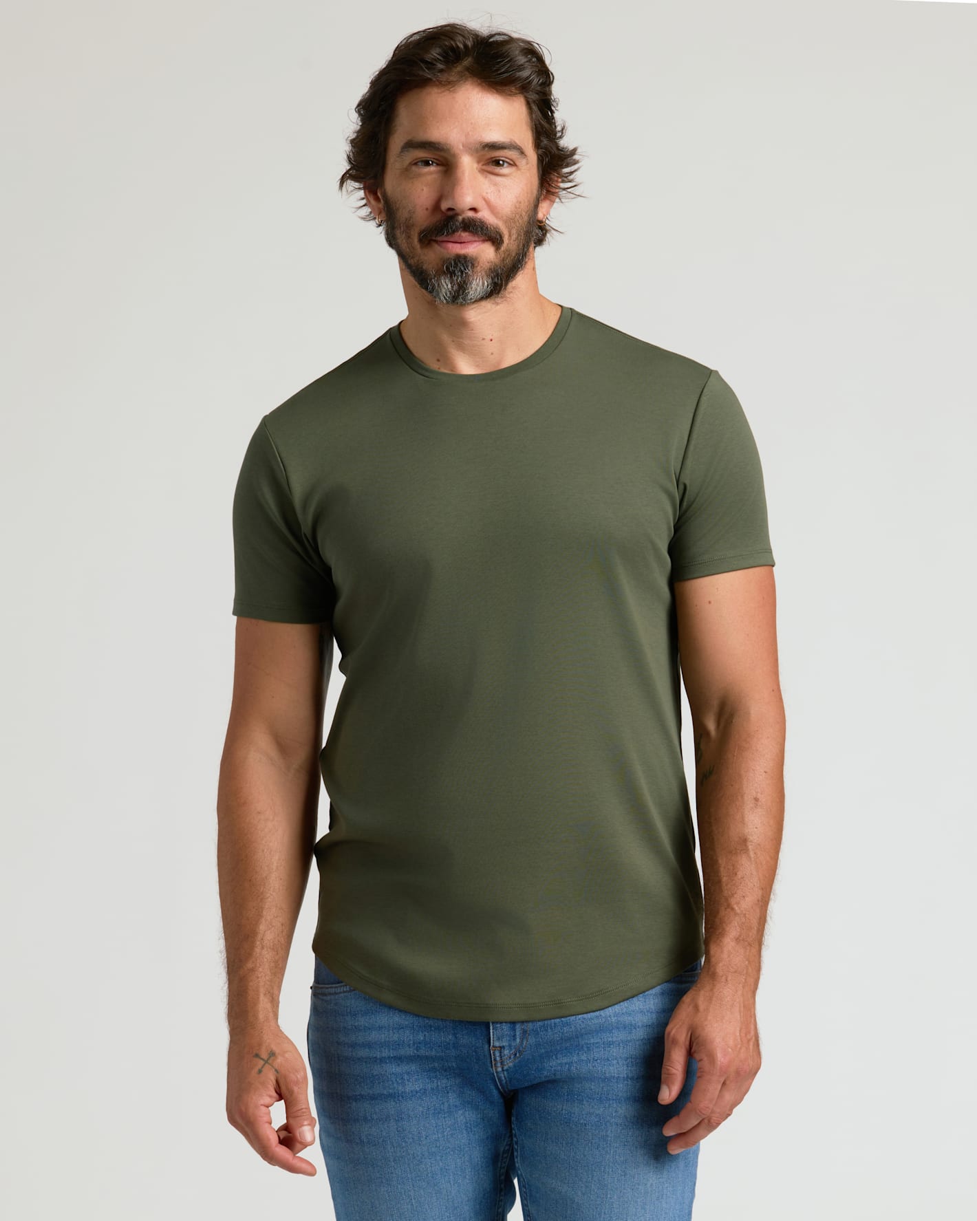 Pima Cotton Blend Curved Hem Crew 4-Pack | True Classic