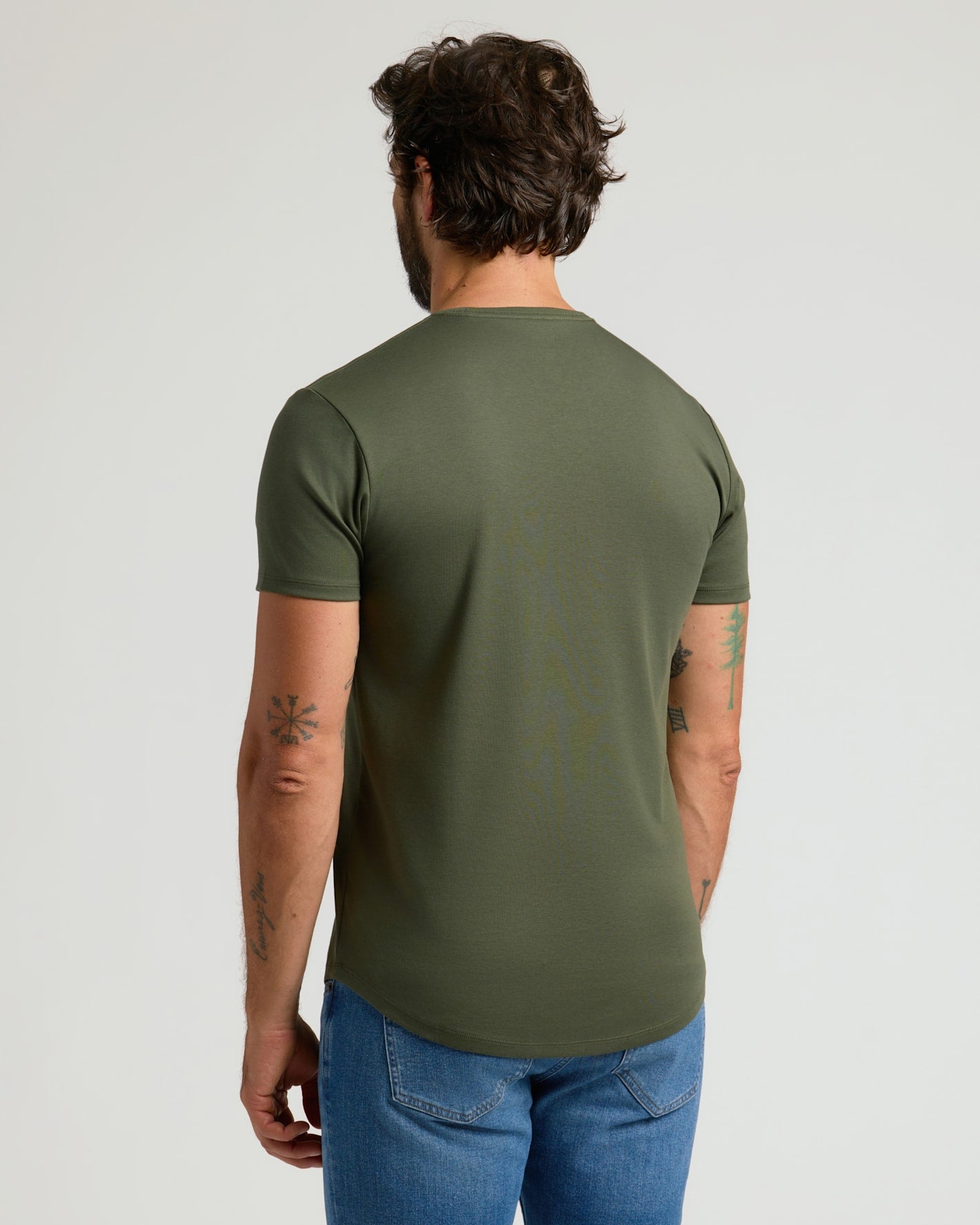 Pima Cotton Blend Curved Hem Crew 2-Pack | True Classic