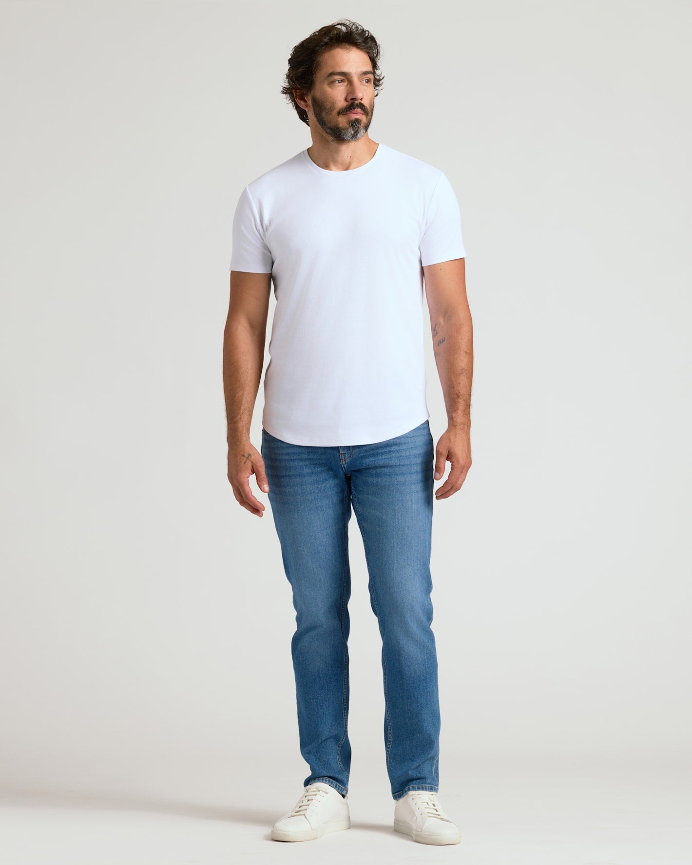 Pima Cotton Blend Curved Hem Crew 4-Pack | True Classic