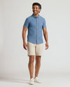 Light Indigo Wash Short Sleeve Stretch Chambray Shirt