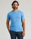 Cerulean Premium Pima Crew Neck on man with navy trousers.