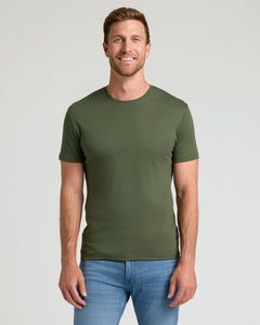 True ClassicMan wearing Grove Premium Pima Crew Neck, showcasing its refined fit.