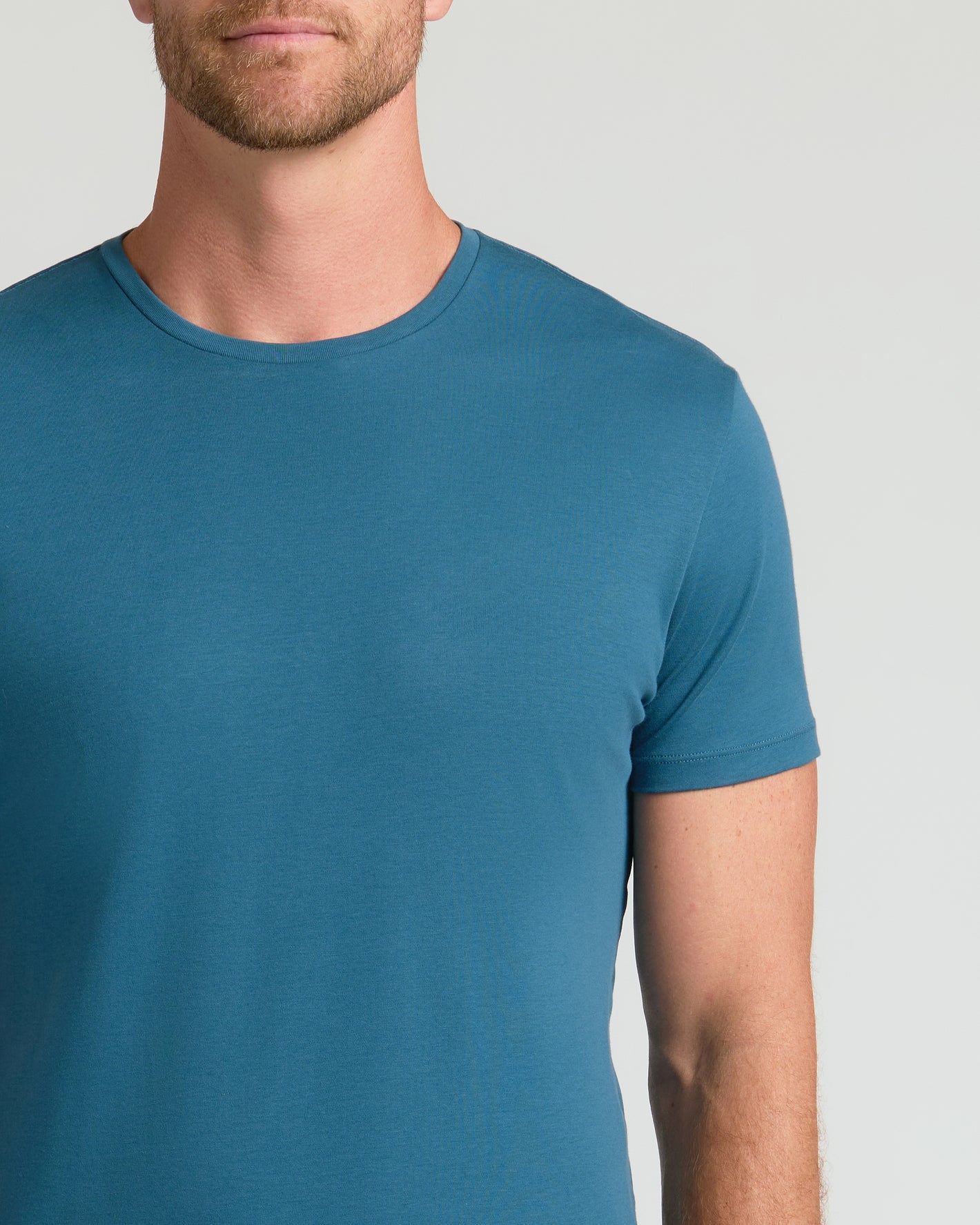 Lagoon Premium Pima Crew Neck T-shirt on a man's upper body.