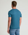 Lagoon Premium Pima Crew Neck worn by man, back view.