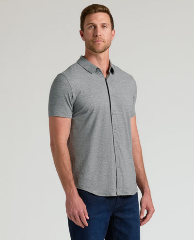 true classic dress shirts White Short Sleeve Performance Dress Shirt | White Short Sleeve Performance Dress Shirt