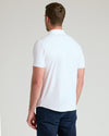 White Short Sleeve Comfort Knit Shirt on man, showcasing relaxed fit and style.