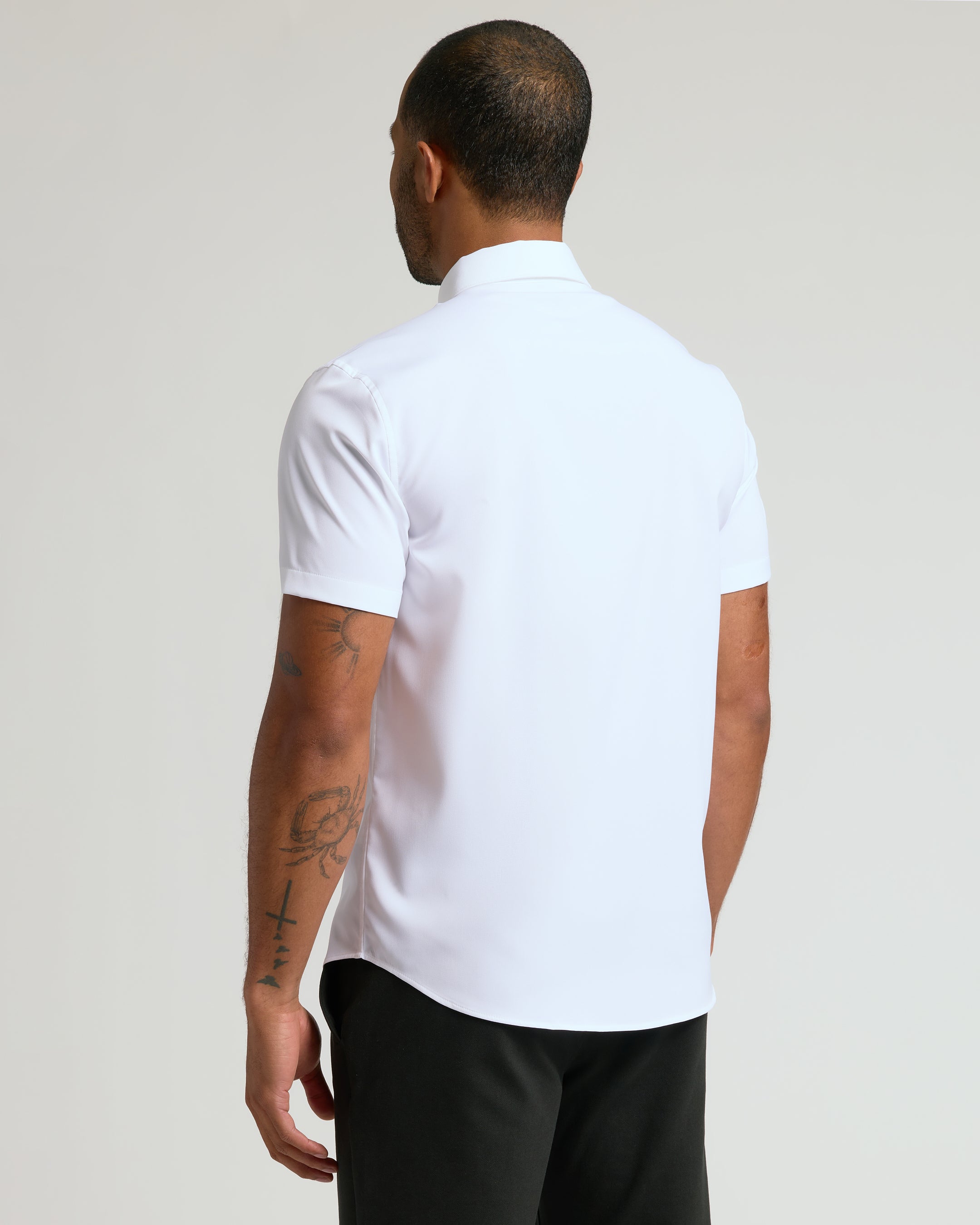 Performance 29 White Small Flower Pattern Shirt