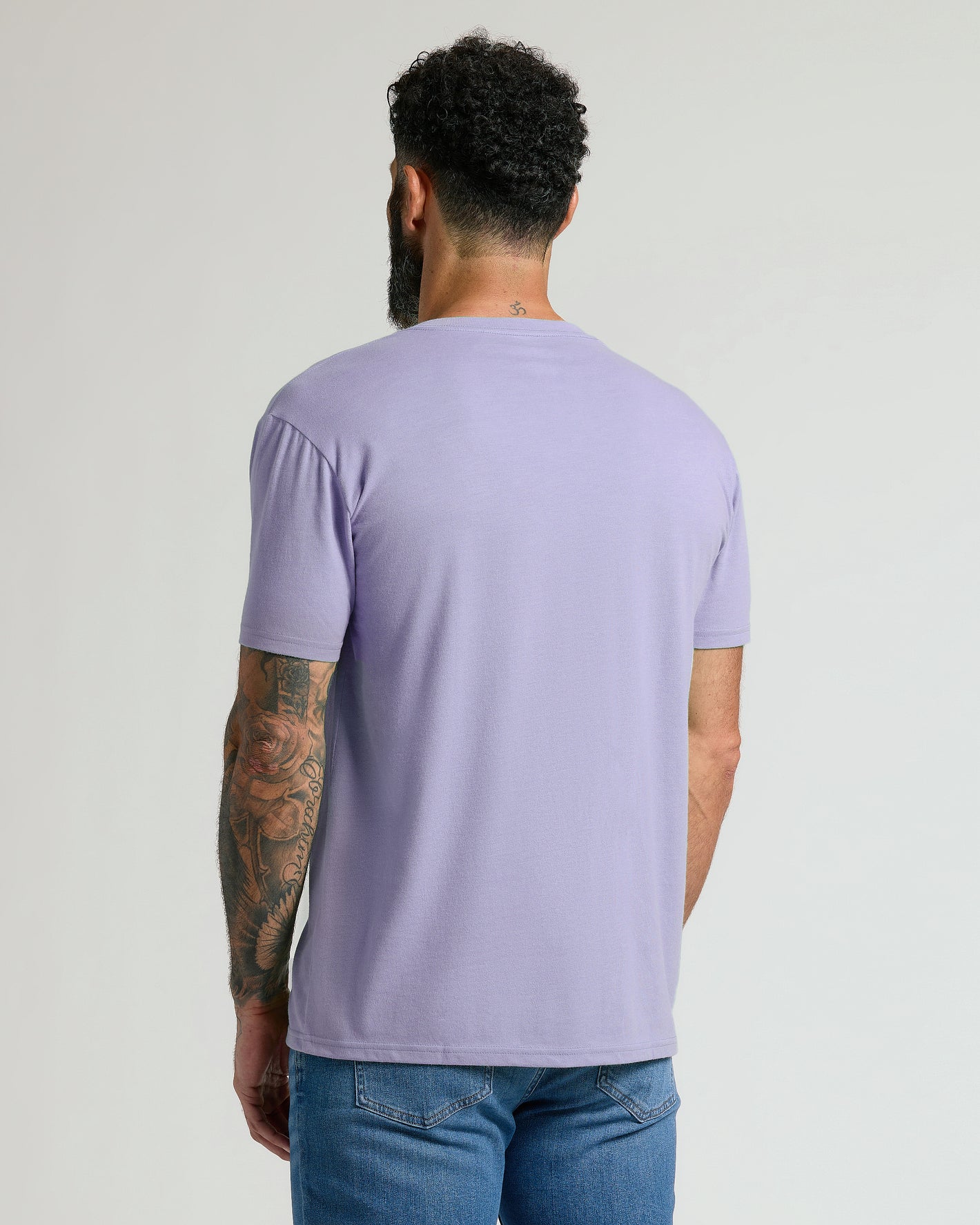 Heather Dark Orchid Short Sleeve Vee Neck T Shirt