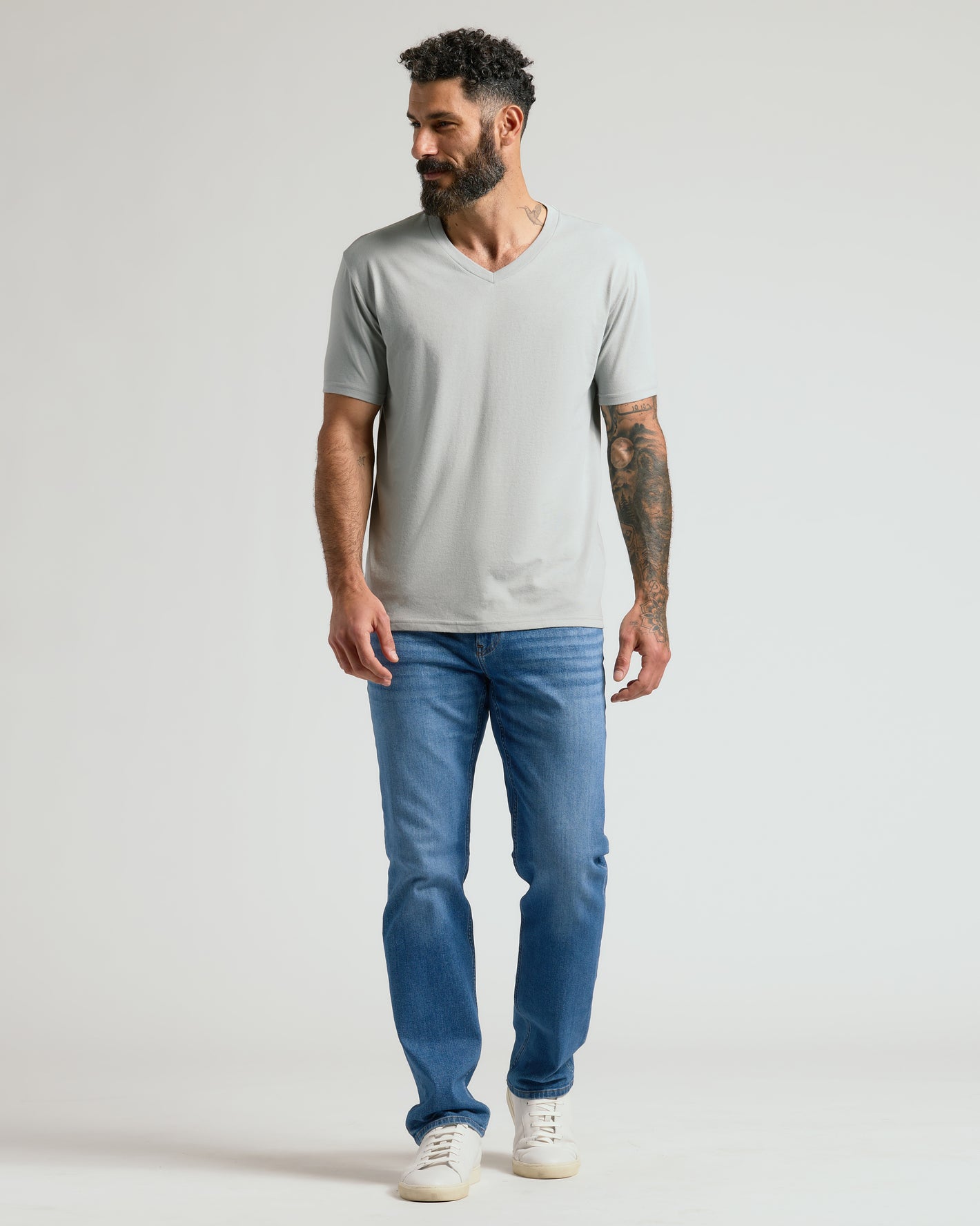 Steel V-Neck T-Shirt | Steel Short Sleeve Vee Neck T-Shirt | True Classic