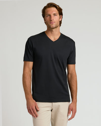 Premium Pima V-Neck - Black