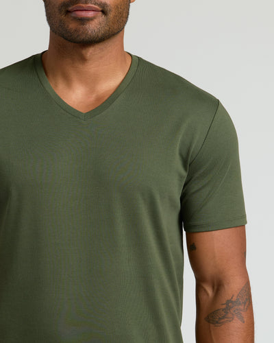 Premium Pima V-Neck - Grove