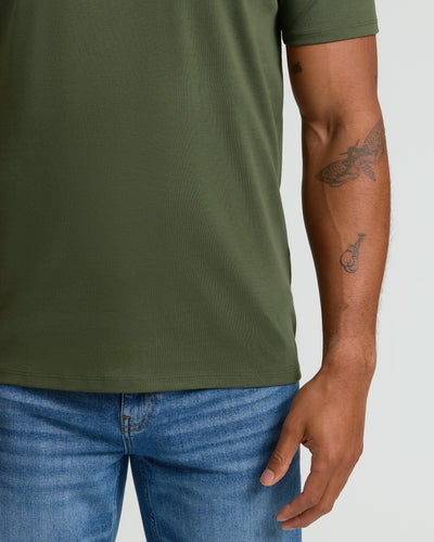 Premium Pima V-Neck - Grove
