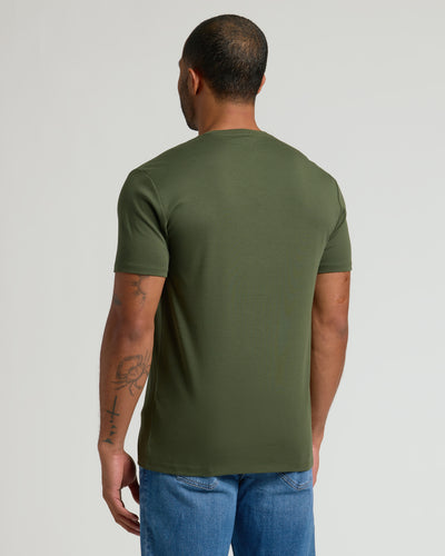 Premium Pima V-Neck - Grove