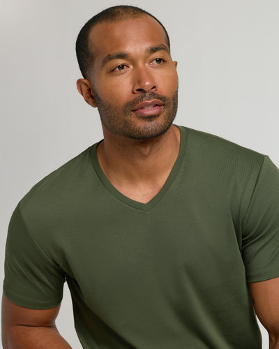 Premium Pima V-Neck - Grove