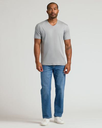 Premium Pima V-Neck - Steel