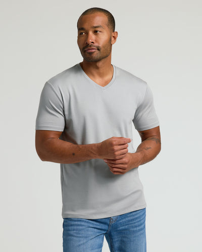 Premium Pima V-Neck - Steel