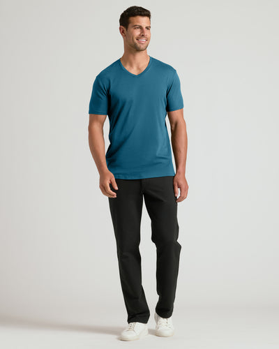 Premium Pima V-Neck - Lagoon