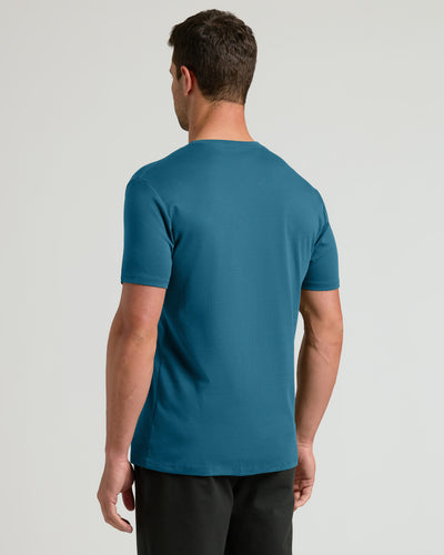 Premium Pima V-Neck - Lagoon