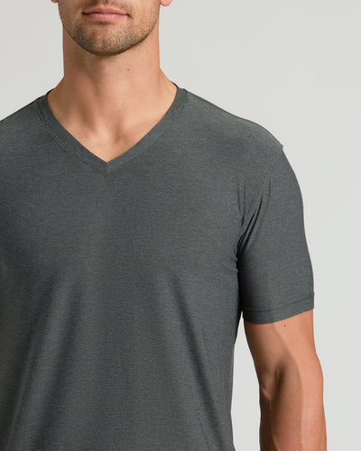 Active V-Neck - Charcoal Heather Gray