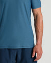 Active V-Neck 3-Pack shown in heathered blue-green on a man.
