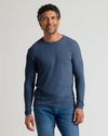Man in Heathers Classic Long Sleeve 3-Pack, relaxed pose.