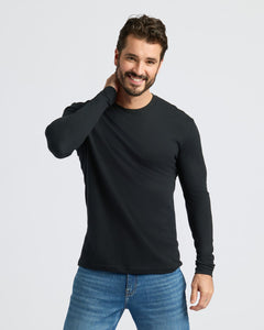 True ClassicMan in fitted black crewneck from Black Friday Winter Doorbuster 7-Pack.