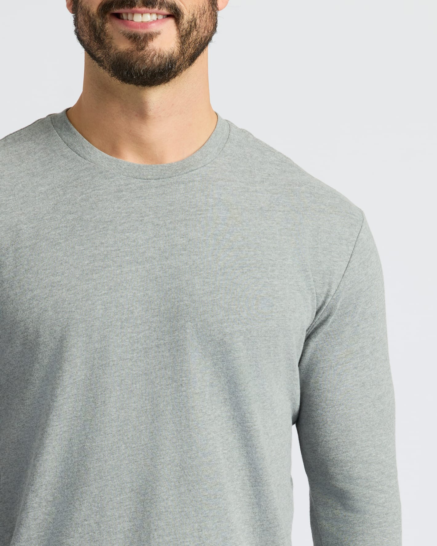 Heather Gray Classic Long Sleeve Crew Neck – True Classic