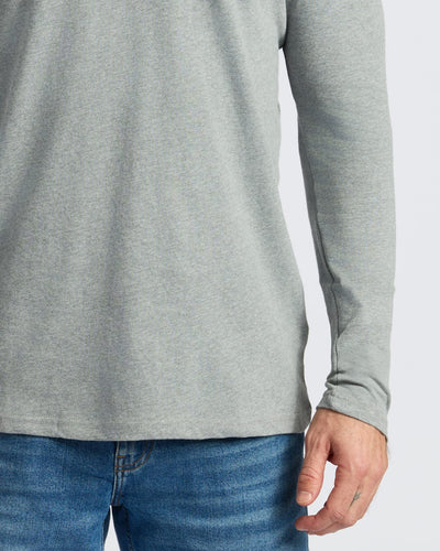 Classic Long Sleeve Crew Neck - Heather Gray