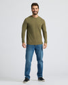 Man in Classic Long Sleeve 3-Pack outfit, smiling.