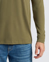 Classic Long Sleeve 3-Pack featuring an olive-green shirt with a sleek fit.
