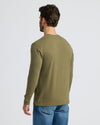 Military Green Classic Long Sleeve Crew Neck