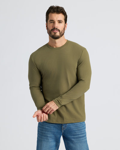 Classic Long Sleeve Crew Neck - Military Green