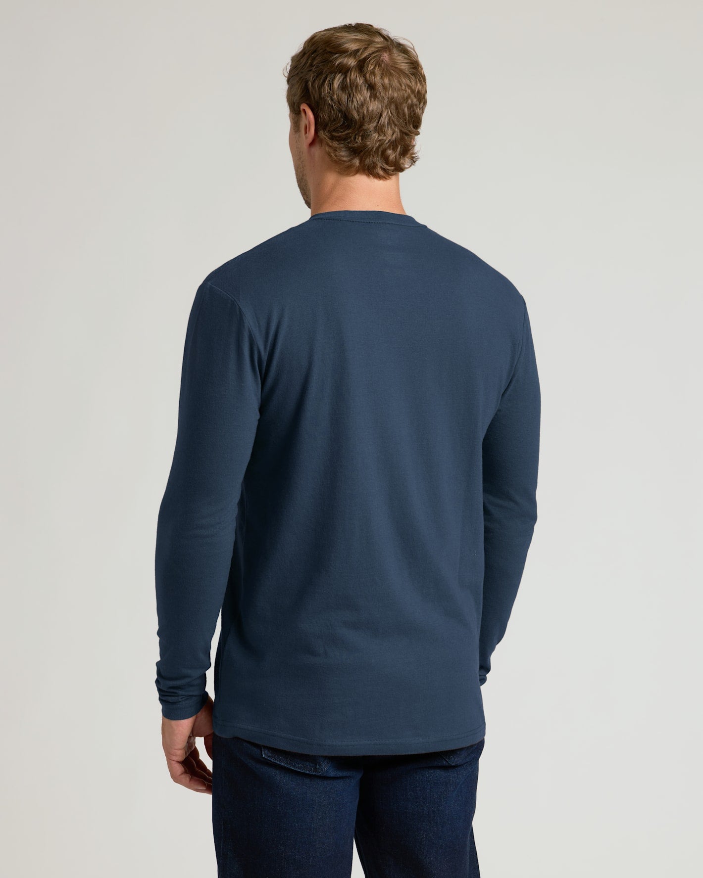 Navy Classic Long Sleeve Crew Neck