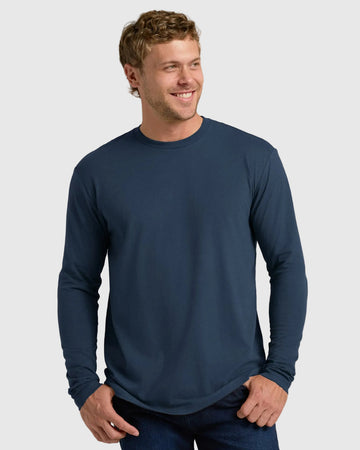 Navy Classic Long Sleeve Crew Neck – True Classic