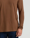 Sepiawood Classic Long Sleeve Crew Neck on person with relaxed fit.
