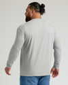 Back view of man in Steel Classic Long Sleeve Crew Neck.