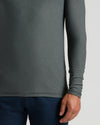 Charcoal Heather Gray Active Long Sleeve Crew T-Shirt