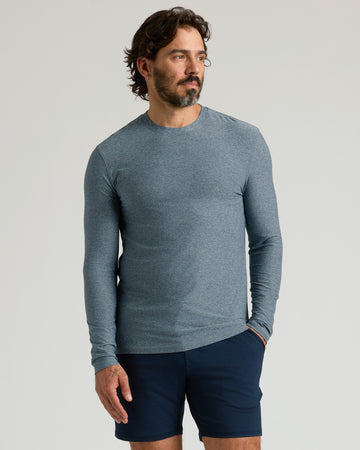 Heather Active Long Sleeve Crew T Shirt