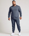 Stormy Fleece French Terry Pullover Crew Neck on man with relaxed pose.