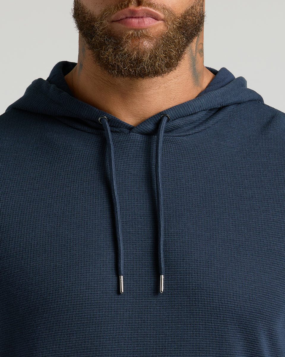 Navy Waffle Hoodie