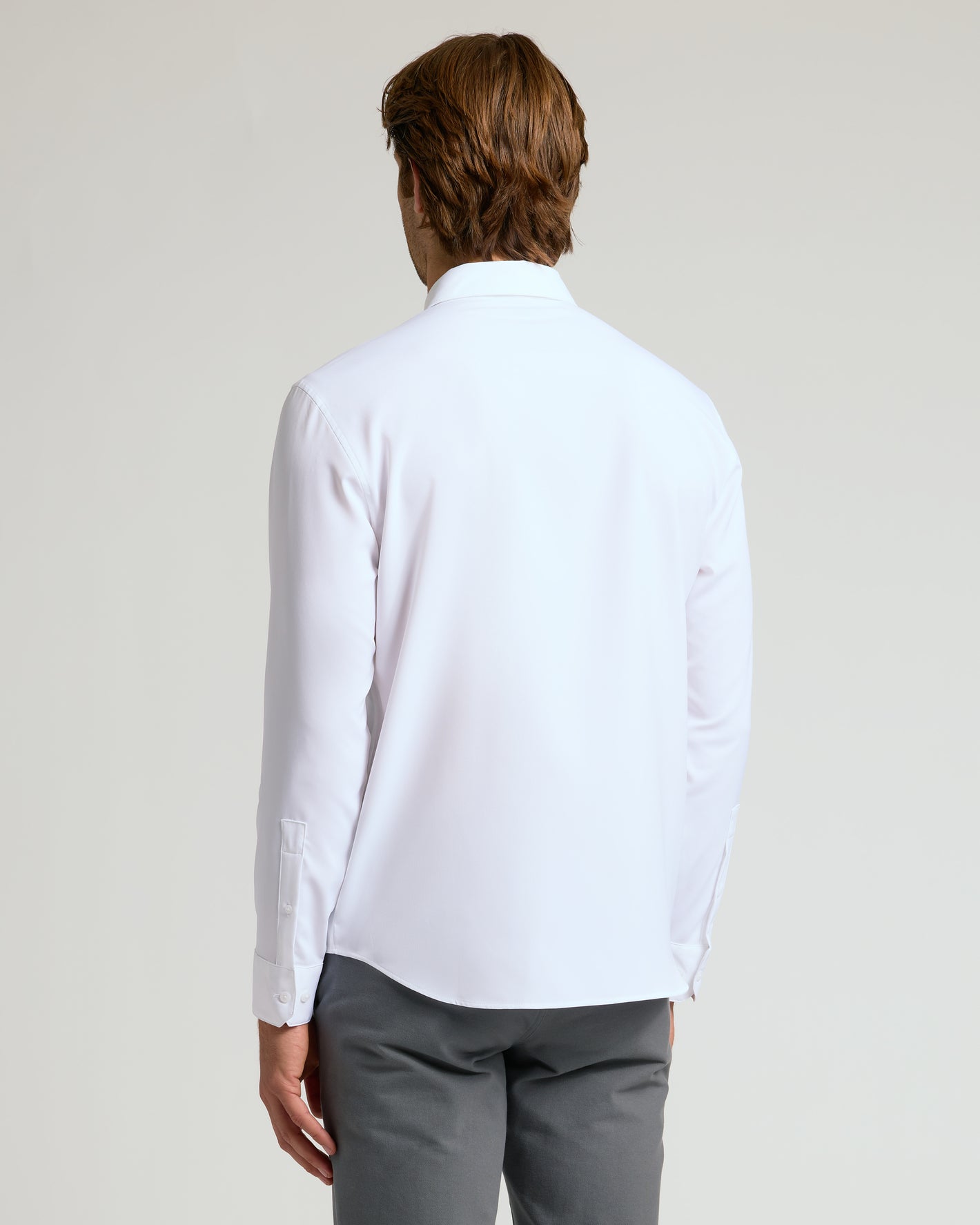 White Long Sleeve Performance Dress Shirt | White Long Sleeve Performance Dress Shirt