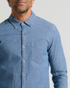 Light Indigo Wash Long Sleeve Chambray Shirt