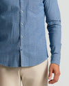 Light Indigo Wash Long Sleeve Chambray Shirt