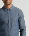 Medium Indigo Wash Long Sleeve Chambray Shirt
