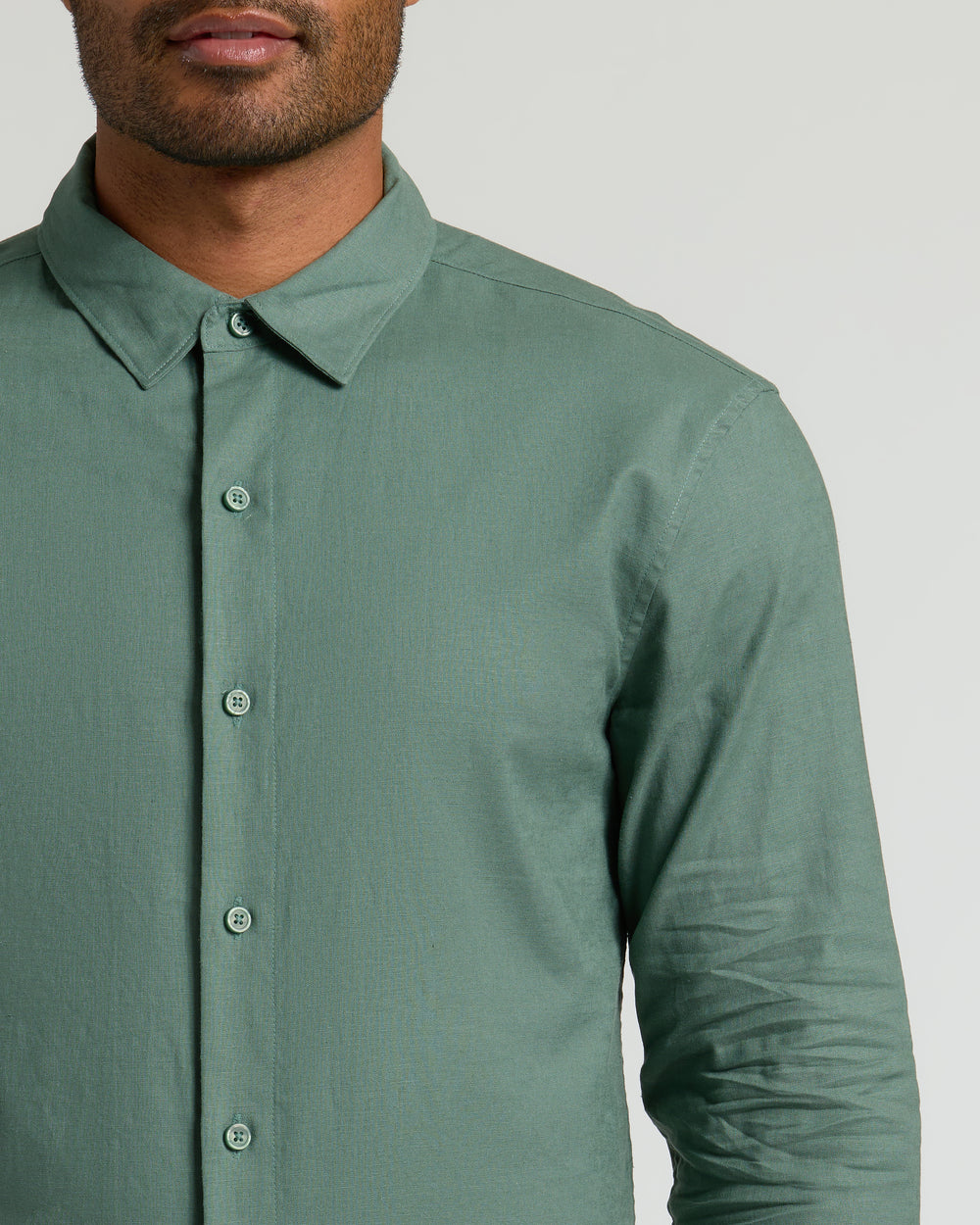 Linen Long Sleeve Shirt - EMSACS0731LLS1069