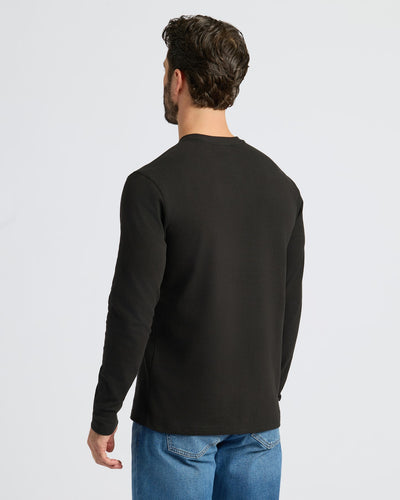 Black Heavyweight Long Sleeve Pocket Crew 2-PacK