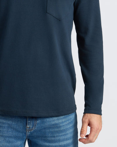 Heavyweight Long Sleeve Pocket Crew - Navy