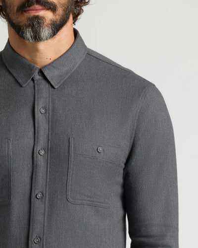 Flannel Long Sleeve Shirt - Charcoal Heather Gray