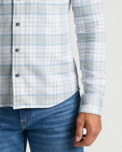 Long Sleeve Flannel Shirt - Slate Plaid