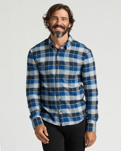 Flannel Long Sleeve Shirt - Midnight Plaid
